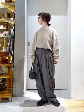 「アイテム（スラックス）」を使った、さちち さん（レディース・156cm・50代）の秋コーディネート