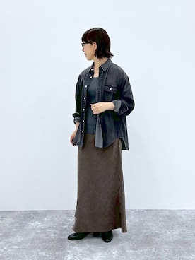 「アイテム（スカート）」を使った、さちち さん（レディース・156cm・50代）の秋コーディネート