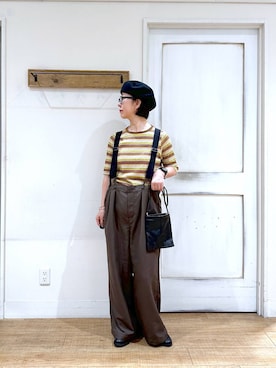 「50代前半です」｜「アイテム（サロペット/オーバーオール）」を使った、さちち さん（レディース・156cm）の秋コーディネート