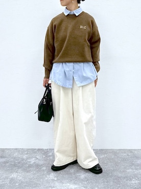 「アイテム（ショルダーバッグ）」を使った、さちち さん（レディース・156cm・50代）の秋コーディネート