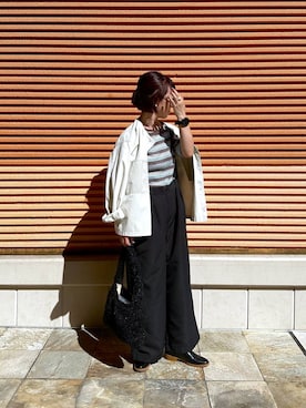 「50代前半です」｜「アイテム（その他アウター）」を使った、さちち さん（レディース・156cm）の秋コーディネート