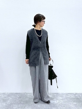 「アイテム（Tシャツ/カットソー）」を使った、さちち さん（レディース・156cm・50代）の冬コーディネート