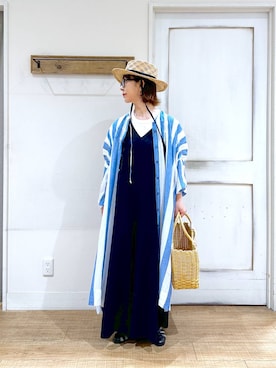 「50代前半です」｜「アイテム（サロペット/オーバーオール）」を使った、さちち さん（レディース・156cm）の夏コーディネート
