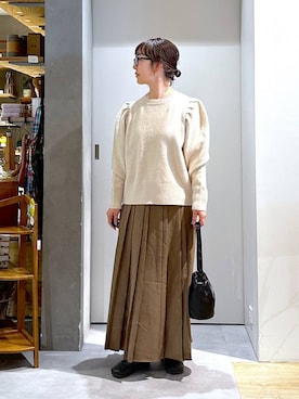 「アイテム（ニット/セーター）」を使った、さちち さん（レディース・156cm・50代）の秋コーディネート