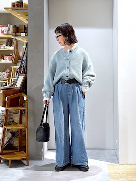 「アイテム（デニムパンツ）」を使った、さちち さん（レディース・156cm・50代）の冬コーディネート