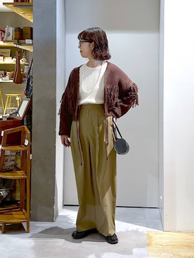 「アイテム（Tシャツ/カットソー）」を使った、さちち さん（レディース・156cm・50代）の秋コーディネート