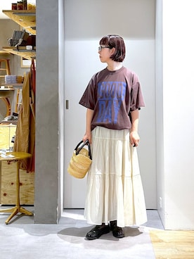 「studio CLIP（スタディオクリップ）のアイテム（バッグ）」を使った、さちち さん（レディース・156cm）の春コーディネート