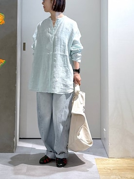 「studio CLIP（スタディオクリップ）のアイテム（パンツ）」を使った、さちち さん（レディース・156cm）の春コーディネート