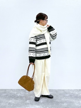 「アイテム（トップス）」を使った、さちち さん（レディース・156cm・50代）の冬コーディネート