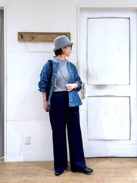「50代前半です」｜「アイテム（その他アウター）」を使った、さちち さん（レディース・156cm）の秋コーディネート