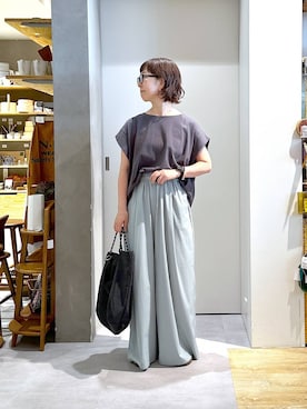 「アイテム（トートバッグ）」を使った、さちち さん（レディース・156cm・50代）の夏コーディネート