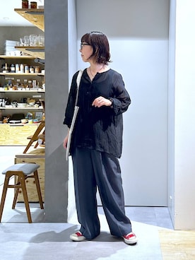 「アイテム（トートバッグ）」を使った、さちち さん（レディース・156cm・50代）の秋コーディネート