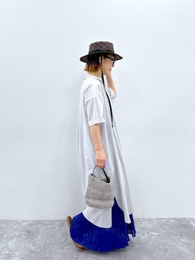 「studio CLIP（スタディオクリップ）のアイテム（リング）」を使った、さちち さん（レディース・156cm）の夏コーディネート