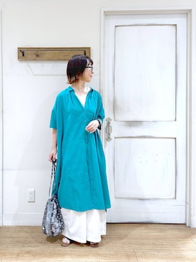 「studio CLIP（スタディオクリップ）のアイテム（リング）」を使った、さちち さん（レディース・156cm）の夏コーディネート