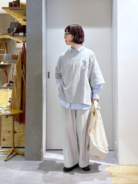 「studio CLIP（スタディオクリップ）のアイテム（パンツ）」を使った、さちち さん（レディース・156cm）の春コーディネート