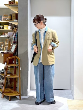 「アイテム（テーラードジャケット）」を使った、さちち さん（レディース・156cm・50代）の秋コーディネート