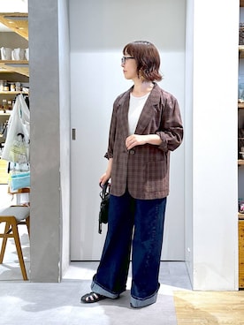「アイテム（バッグ）」を使った、さちち さん（レディース・156cm・50代）の秋コーディネート