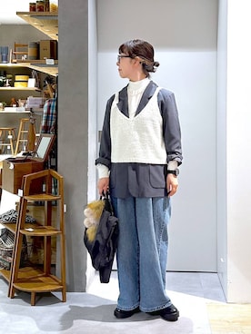 「アイテム（テーラードジャケット）」を使った、さちち さん（レディース・156cm・50代）の秋コーディネート