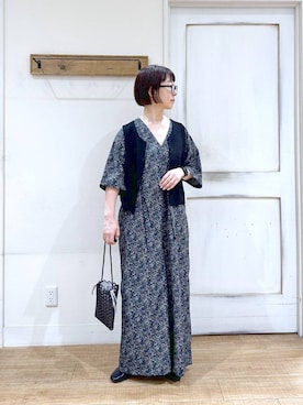 「50代前半です」｜「アイテム（サロペット/オーバーオール）」を使った、さちち さん（レディース・156cm）の夏コーディネート