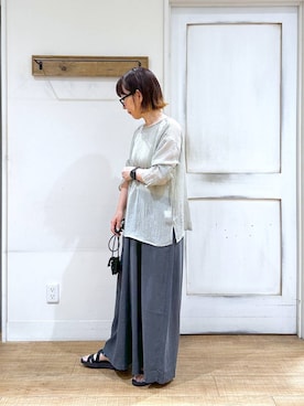 「50代前半です」｜「アイテム（財布/小物）」を使った、さちち さん（レディース・156cm）の夏コーディネート