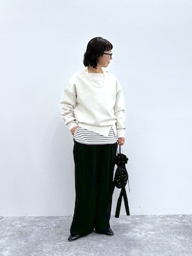 「アイテム（Tシャツ/カットソー）」を使った、さちち さん（レディース・156cm・50代）の冬コーディネート