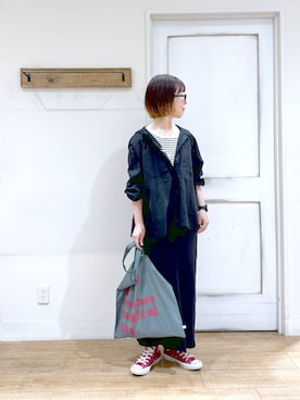 「50代前半です」｜「アイテム（ブルゾン）」を使った、さちち さん（レディース・156cm）の夏コーディネート