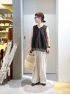 「アイテム（Tシャツ/カットソー）」を使った、さちち さん（レディース・156cm・50代）の夏コーディネート