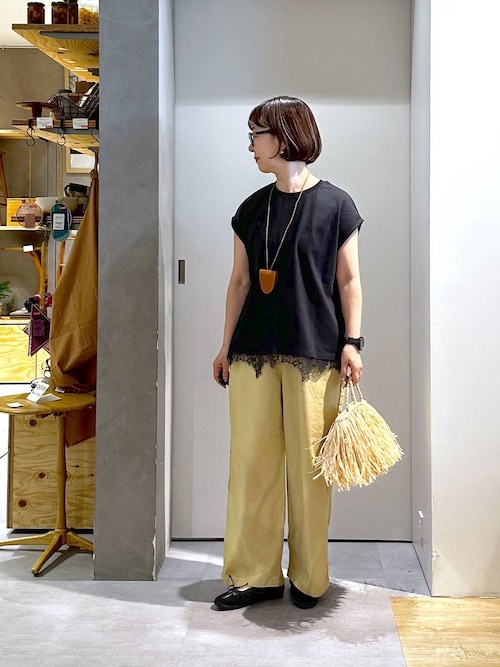 【イージーケア・接触冷感】ウエストシャーリングストレートパンツ