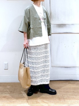 「50代前半です」｜「アイテム（その他アウター）」を使った、さちち さん（レディース・156cm）の夏コーディネート