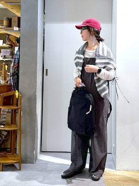 「アイテム（サロペット/オーバーオール）」を使った、さちち さん（レディース・156cm・50代）の秋コーディネート