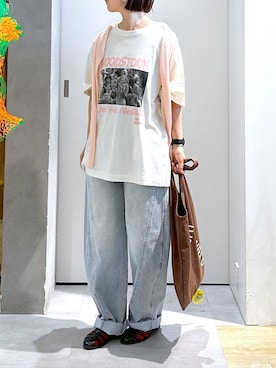 「アイテム（エコバッグ/サブバッグ）」を使った、さちち さん（レディース・156cm）の春コーディネート