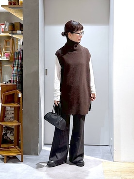 「アイテム（スラックス）」を使った、さちち さん（レディース・156cm・50代）の冬コーディネート