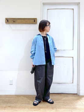 「50代前半です」｜「アイテム（財布/小物）」を使った、さちち さん（レディース・156cm）の夏コーディネート