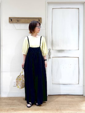 「50代前半です」｜「アイテム（サロペット/オーバーオール）」を使った、さちち さん（レディース・156cm）の夏コーディネート