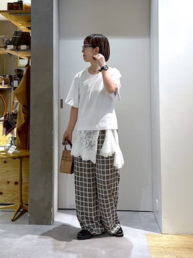 「studio CLIP（スタディオクリップ）のアイテム」を使った、さちち さん（レディース・156cm）の夏コーディネート
