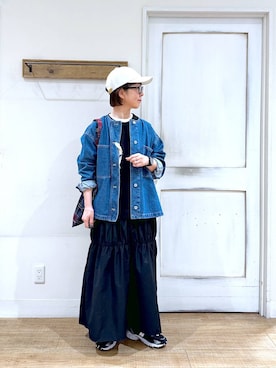 「50代前半です」｜「アイテム（その他アウター）」を使った、さちち さん（レディース・156cm）の秋コーディネート