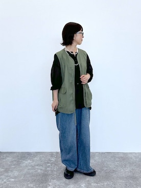 「アイテム（ベスト）」を使った、さちち さん（レディース・156cm・50代）の秋コーディネート