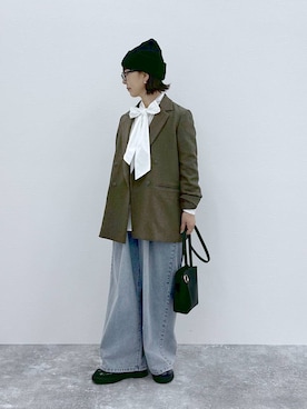 「アイテム（テーラードジャケット）」を使った、さちち さん（レディース・156cm・50代）の秋コーディネート