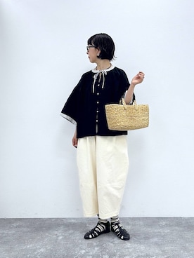 「studio CLIP（スタディオクリップ）のアイテム（パンツ）」を使った、さちち さん（レディース・156cm）の春コーディネート