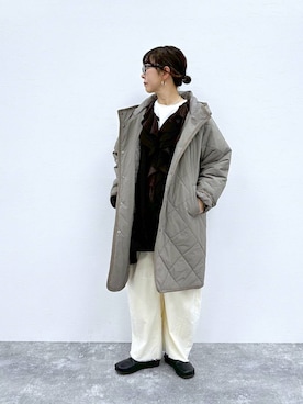 「アイテム（ダウンジャケット/コート）」を使った、さちち さん（レディース・156cm・50代）の秋コーディネート