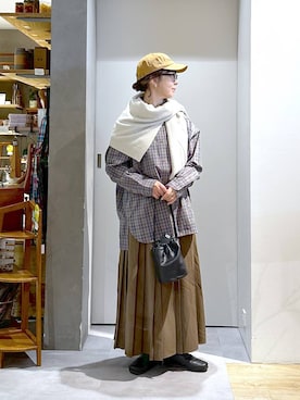 「アイテム（キャップ）」を使った、さちち さん（レディース・156cm・50代）の秋コーディネート