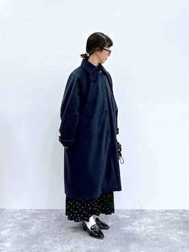 「アイテム（ステンカラーコート）」を使った、さちち さん（レディース・156cm・50代）の冬コーディネート