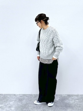 「アイテム（ニット/セーター）」を使った、さちち さん（レディース・156cm・50代）の秋コーディネート