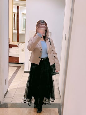 「Re:EDIT（リエディ）のアイテム（トップス）」を使った、せいかさん（レディース・152cm）の春コーディネート