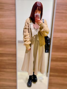 「AZUL by moussy（アズールバイマウジー）のアイテム（スカート）」を使った、せいかさん（レディース・152cm）の秋コーディネート
