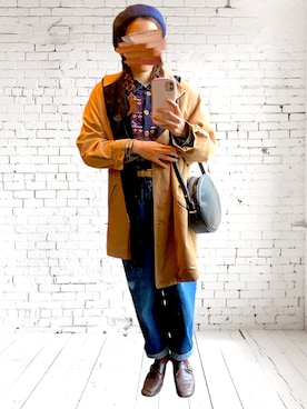 「DHOLIC（ディーホリック）のアイテム（シューズ）」を使った、ミィさん（レディース・154cm）の冬コーディネート