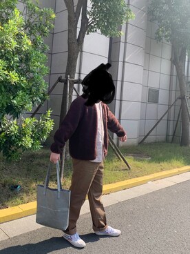 「国潮」｜「アイテム（その他アウター）」を使った、HK_666さん（メンズ・178cm）の秋コーディネート