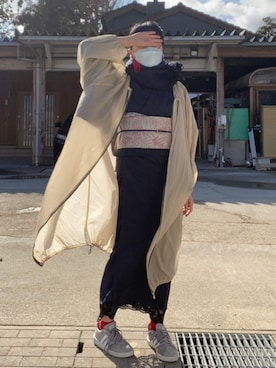 「アイテム（水着/着物・浴衣、シルバー系）」を使った、さかなせんせいさん（レディース・161cm）の春コーディネート