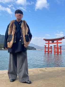 「soerte」｜「アイテム（アクセサリー）」を使った、You。さん（メンズ・168cm）の冬コーディネート