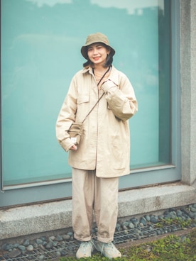 「plain-me（プレインミー）のアイテム（パンツ）」を使った、weicen さん（レディース・165cm）の夏コーディネート